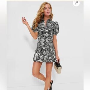 Tuckernuck Black and White Floral Mini Dress